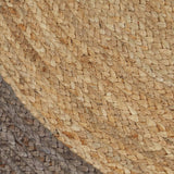 NNEVL Handmade Rug Jute with Grey Border 150 cm