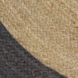 NNEVL Handmade Rug Jute with Dark Grey Border 90 cm
