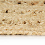 NNEVL Handmade Rug Braided Jute 90 cm