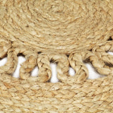 NNEVL Handmade Rug Braided Jute 90 cm
