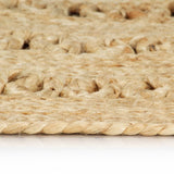 NNEVL Handmade Rug Braided Jute 120 cm