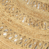 NNEVL Handmade Rug Braided Jute 120 cm