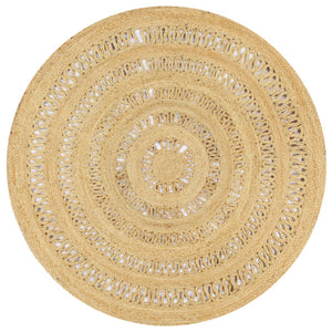 NNEVL Handmade Rug Braided Jute 150 cm