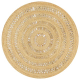 NNEVL Handmade Rug Braided Jute 150 cm