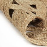 NNEVL Handmade Rug Braided Jute 90 cm