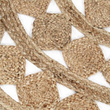 NNEVL Handmade Rug Braided Jute 90 cm
