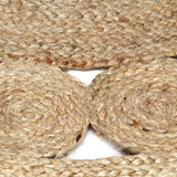 NNEVL Handmade Rug Braided Jute 90 cm