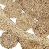 NNEVL Handmade Rug Braided Jute 120 cm