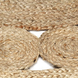 NNEVL Handmade Rug Braided Jute 120 cm