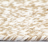 NNEVL Handmade Rug Jute White and Natural 90 cm