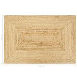 NNEVL Handmade Rug Jute Natural 120x180 cm