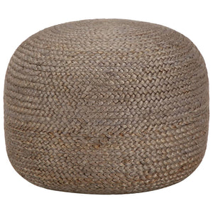 NNEVL Handmade Pouffe Light Grey 45x30 cm Jute