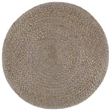 NNEVL Handmade Pouffe Light Grey 45x30 cm Jute