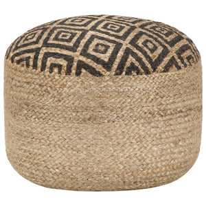 NNEVL Handmade Pouffe Black 45x30 cm Jute