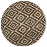 NNEVL Handmade Pouffe Black 45x30 cm Jute