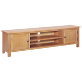 NNEVL TV Cabinet 165x36x46 cm Solid Oak Wood