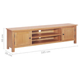 NNEVL TV Cabinet 165x36x46 cm Solid Oak Wood