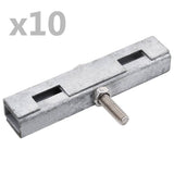 NNEVL Garden U Mat Connector 10 Sets Silver
