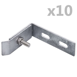 NNEVL Wall Corner Connector 10 Sets Silver