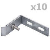 NNEVL Wall Corner Connector 10 Sets Silver