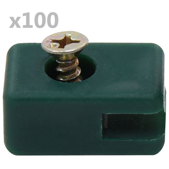 NNEVL Garden Fence Wire Holder with Screw 100 Sets Green