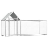 NNEVL Chicken Coop 3x1x1.5 m Galvanised Steel