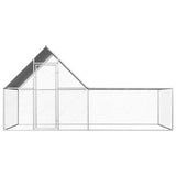 NNEVL Chicken Coop 4x2x2 m Galvanised Steel