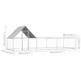 NNEVL Chicken Coop 6x2x2 m Galvanised Steel