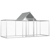 NNEVL Chicken Coop 3x1x1.5 m Galvanised Steel