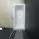 NNEVL Folding Shower Enclosure 2 Panels ESG 120x140 cm