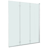 NNEVL Folding Shower Enclosure 3 Panels ESG 130x138 cm