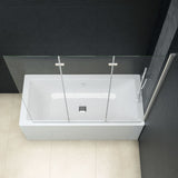 NNEVL Folding Shower Enclosure 3 Panels ESG 130x138 cm