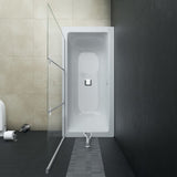 NNEVL Folding Shower Enclosure 3 Panels ESG 130x138 cm