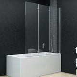 NNEVL Folding Shower Enclosure 3 Panels ESG 130x138 cm