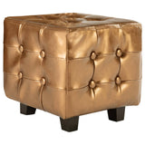 NNEVL Tub Chair with Footstool Brown Faux Leather