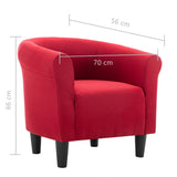 NNEVL Armchair Wine Red Fabric