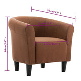 NNEVL Armchair Brown Fabric