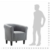 NNEVL Armchair Light Grey Fabric