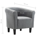 NNEVL Armchair Light Grey Fabric