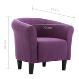 NNEVL Armchair Purple Fabric