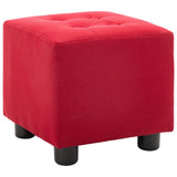 NNEVL 2 Piece Armchair and Stool Set Wine Red Fabric