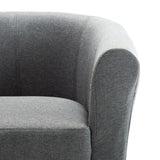 NNEVL 2 Piece Armchair and Stool Set Light Grey Fabric