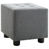 NNEVL 2 Piece Armchair and Stool Set Light Grey Fabric