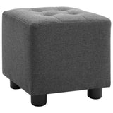 NNEVL 2 Piece Armchair and Stool Set Dark Grey Fabric