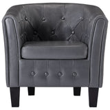 NNEVL Tub Chair Grey Faux Leather