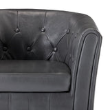 NNEVL Tub Chair Grey Faux Leather