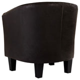 NNEVL Tub Chair Brown Faux Leather
