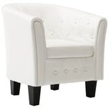 NNEVL Tub Chair White Faux Leather