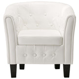 NNEVL Tub Chair White Faux Leather