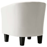NNEVL Tub Chair White Faux Leather